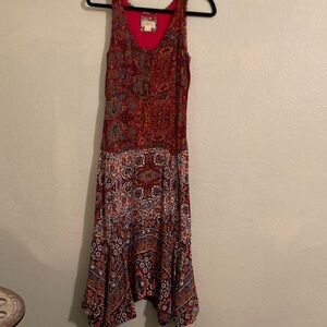 Anthropologie Maeve ladies size 6 multicolored burgundy, pink etc floral dress